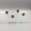 8ml 22x40x125mm pequenos mini garrafas de vidro transparente frascos com rolhas/mensagem casamentos desejo jóias festa favores hklao