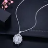 Pendanthalsband Pera Fashion Prom Long Water Cubic Zirconia Dangle Drop Shape Necklace For Women Daily Party Jewelry Gift P008