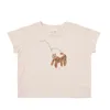 Tshirts Bene Corean Kids Tshirts Summer Boys and Girls Animal Animal Print Shortsleeved Thirt Tshirt Closes230427