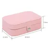 Jewelry Boxes Portable Travel Box Necklace Earrings Ring Organizer Display Pu Leather Storage Large Capacity Case 231127