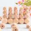 Baby Teethers Toys Kovict 1001000Pcs Beech Wooden Beads EcoFriendly Round Bead Letter Hexahedron For Bracelet Necklace Accessories Jewelry Making 230427