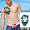 Tatuagens coloridas desenho adesivos 1 folha animal falso tatuagem adesivo lobo tigre raposa legal temporário à prova d 'água corpo arte tatoo desenho colorido para mulheres homens l231128