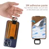 3m självhäftande pastikkort fodral för iPhone Universal Mobiltelefoner Metall Ring Buckle Card slot Plånbok Bracket handledsband täckning