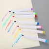 12pcswatercolor 브러시 펜 8pcs/로트 화려한 검은 학교 교실 화이트 보드 펜 드라이 화이트 보드 마커 지우개 학생 어린이 드로잉 펜 P230427