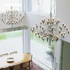 Chandeliers Nordic LED Lighting Modern Iron Ant Gold Black Chrome Lamps Lustre Bedroom Living Room Dining Lights