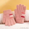 Luvas infantis de inverno quentes para crianças, moda simplicidade, cor sólida, luvas para crianças, meninos, meninas, lã de caxemira, luvas ao ar livre para crianças de 3 a 6 anos