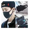 Fashion Face Masks Neck Gaiter Dhs Ship Washable Protective Cycling Black Reusable Adt Anti Dust Mouth Cotton Cloth Mask Sports Fy Dhyha