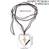 Chains Exaggerated Ethnic Big Hollow Love Heart Cross Jesus Pendant Choker Necklace For Women Goth Adjustable Rope Chain Y2K Jewelry