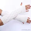Dziecięce jesienne zimowe mottyki w kształcie diamentu w kształcie diamentu palec damskie rękawiczki pół palców złożone ciepłe rękawy na ramionach