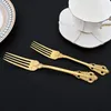 Utensílios de jantar 20pcs dourado aço inoxidável