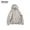 Hoodies masculinos 7 anéis de algodão de inverno com capuz para homens com zíper lateral óculos estilo na moda chapéu pulôver moletom ajuste regular