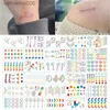 Tatueringar färgade ritning klistermärken hyuna ins serie färgglada regnbågsuttryck tatuering klistermärke ansikte hand härlig kroppskonst falsk tatoo tillfällig vattentät tatyl23112