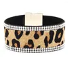 Bangle 2023 Moda Leather Women Bracelet Horse Hair Leopard Print Buckle para presente de judeu original