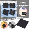 50 Sheets Black Super Sticky Notes Auto-adesivo PADRS PARA OUTRAS DE ESCOLAS Lembrete de memorando V6Q6