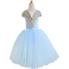 Dancewear Ragazze Balletto Tutu Vestito Ginnastica Body Bianco Lungo Abiti da balletto Ragazze Principessa Ballerina Costume da ballo Vestito da festa di compleanno 231127