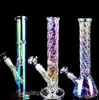 Rauchende Wasserpfeifen aus Glas, Wasserpfeifen, GlowWater-Bongs, dicker Recycler, 14-mm-Schüssel, Stiel, berauschende Gläser, Dab-Rigs