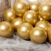 Dekoracje świąteczne 15pcs metalowy balon chrome balony świąteczne rok świąteczny Dekoracja urodzinowa Złote Srebrny Hel Lateksowe balony 231127