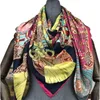 Sarongs 100 Twill Silk Scarf Women Print Shawl Echarpe FourLard Femme Square Scarves For Hijab Bandanas Bufandas Mujer 130130cm 230427