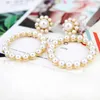 Orecchini pendenti all'ingrosso 6 paia lotto orecchino a cerchio con perline a cerchio di perle per le vacanze di San Valentino, il matrimonio o l'uso quotidiano