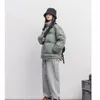 Parka Piumini da donna neri Cappotto invernale largo ispessimento Bolla calda Giacca imbottita in cotone imbottito oversize femminile Capispalla