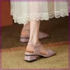 Scarpe eleganti Med Comfort per le donne Punta aperta di grandi dimensioni 2023 Sandali Tacchi trasparenti Abito femminile Beige Medio Peep Grande Velluto Basso Ragazze