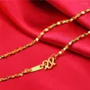 Catene Real Pure 999 Catena in oro giallo 24 carati 1,5 mm Collana a stella piena brillante 17,1 pollici / 3,9 g Regalo fortunato per donna