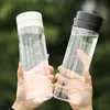 Bouteilles d'eau 600ml Sports Water Cup Clear Plastic Space Cup Water Bottle Summer Portable Simple for Men and Women 230428