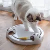 Toys Electric Cat Turntable Toy Crazy Play Plate Cat Catching Mouse Game Justerbar Velocity Kitten Puzzle Praining Game Cat Supplies