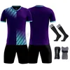 Autres articles de sport Enfants Hommes Soccer Jersey Set Chaussettes Pad Football Uniformes Enfant Futebol Chemise Shorts Garçons Formation Costume Sportswear Kits 231127