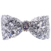 Krawaty luksusowe niebieskie diamentowe kryształowe klejnoty klejnoty mężczyzn mody przyjęcia weselne