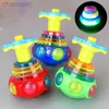 Led rave speelgoed zakken ronde lichte lichte muziek roterende gyro fidget spinner spinnen top s willekeurige kleur kinderen skids cadeaus