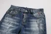 DSQ Slim Blue Men's Jeans Cool Guy Jeans Classic Hip Hop Rock Moto Casual Design Ripte Divered Denim Biker DSQ2 Jeans 411