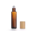 Glass Essential Oil Roll On Bottles with Stainless Steel Roller Balls and Bamboo Lid 5ml 10ml 15ml Refillable Perfume Sample Bottle Cos Pdax