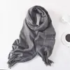 Scarves Tassels Long Scarf Luxurious Plaid Print Winter For Women Thickened Imitation Cashmere Shawl With Elegant Soft