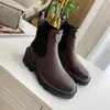 여성 Wonderland Flat Ranger Boot Designer Classics Beaubourg Ankle Boot Luxury Leather 고무 단독 패션 플랫폼 영토 평면 레인저 부츠 부츠 크기 35-41