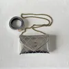 حقيبة خصر صغيرة كلاسيكية للسيدات مصممة على شكل معين من الجلد وسلسلة كتف كروسبودي وحافظات للصدر وحقيبة بطاقات ومحفظة متكاملة