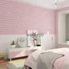 Muurstickers 3D Effen Kleur Papier Behang voor Slaapkamer Panelen Lijm Moderne Waterdichte zelfklevende Stickervaiduryd