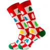 New 2023 Christmas Happy Socks Tree Snow Elk Gift Cotton reindeer Autumn Winter Christmas Socks Men Funny New Year Santa Claus Stocking