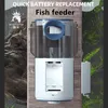 Feeders 2022 new fish tank feeder LCD fish tank aquarium feed pellets timing feeding timing ornamental fish automatic feeding