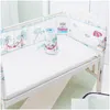 Bed Rails Bed Rails Breathable Bumper Cribs Safe Washable Babies Bedding Bumpers Crib Padded Liners Playpen For Children 230828 Drop D Dhhao