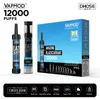 Authentischer Quizz 12000 Puffs Vapmod Tornado 12k Mesh Coil 950mAh wiederaufladbarer 26ml vorgefüllter Einweg-Vape-Pen