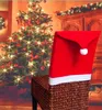 Stoelhoezen Kerst Rood Vlies Tafeldecoratie Kerstmuts 231127