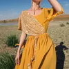 Roupas étnicas lantejoulas de primavera feminino vestido marroquino Ramadan eid Mubarak abaya dubai Turquia Islam Robe caftan femme musulmane 2023