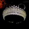 Bruiloft Haarsieraden Glanzende CZ Hoofdtooi ASNORA Bruidskronen Bruiloftshaaraccessoires 16-jarige volwassene Cadeau Prinsessenkroon Feesttiara's A01045 231128