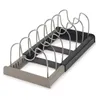 Organization UOSU Extendable Pot Lid Holders Multipurpose Steamer Rack Pans Glasses Holder Flexible Plate Organizer Kitchen Storage Rack