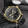 Multifunktion kronograf mens brei 1884 armbandsur designer kvarts rörelse tittar på topp varumärke ber klocka rostfritt stål rem datum mode lyxiga män titta