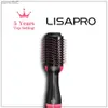 Encrespadores de cabelo Alisadores LISAPRO Escova de ar quente One-Step Secador de cabelo Volumizer 1000W Secador Soft Touch Pink Styler Presente Alisador de cabelo L231128