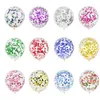 Partij Decoratie 5/10/15/20pcs 12inch Confetti Transparante Ballon Rose Goud Latex Ballons Verjaardag baby Douche Bruiloft