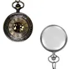 Pocket Watches Classic Smooth Vintage Mens Watch Large Gold Face Roman Stylish Scale Bronze