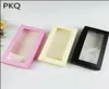 211135cm 10 pçs caixas de carteira branca com janela de pvc capa preta caixa de embalagem rosa roupa interior presente 350gsm papel card9569899
